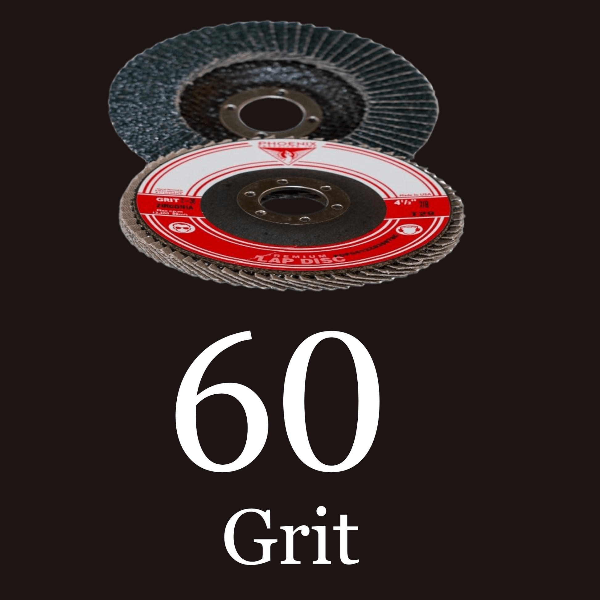  4-1/2” x 7/8” - Zirconia Grinder Flap Discs 60 Grit