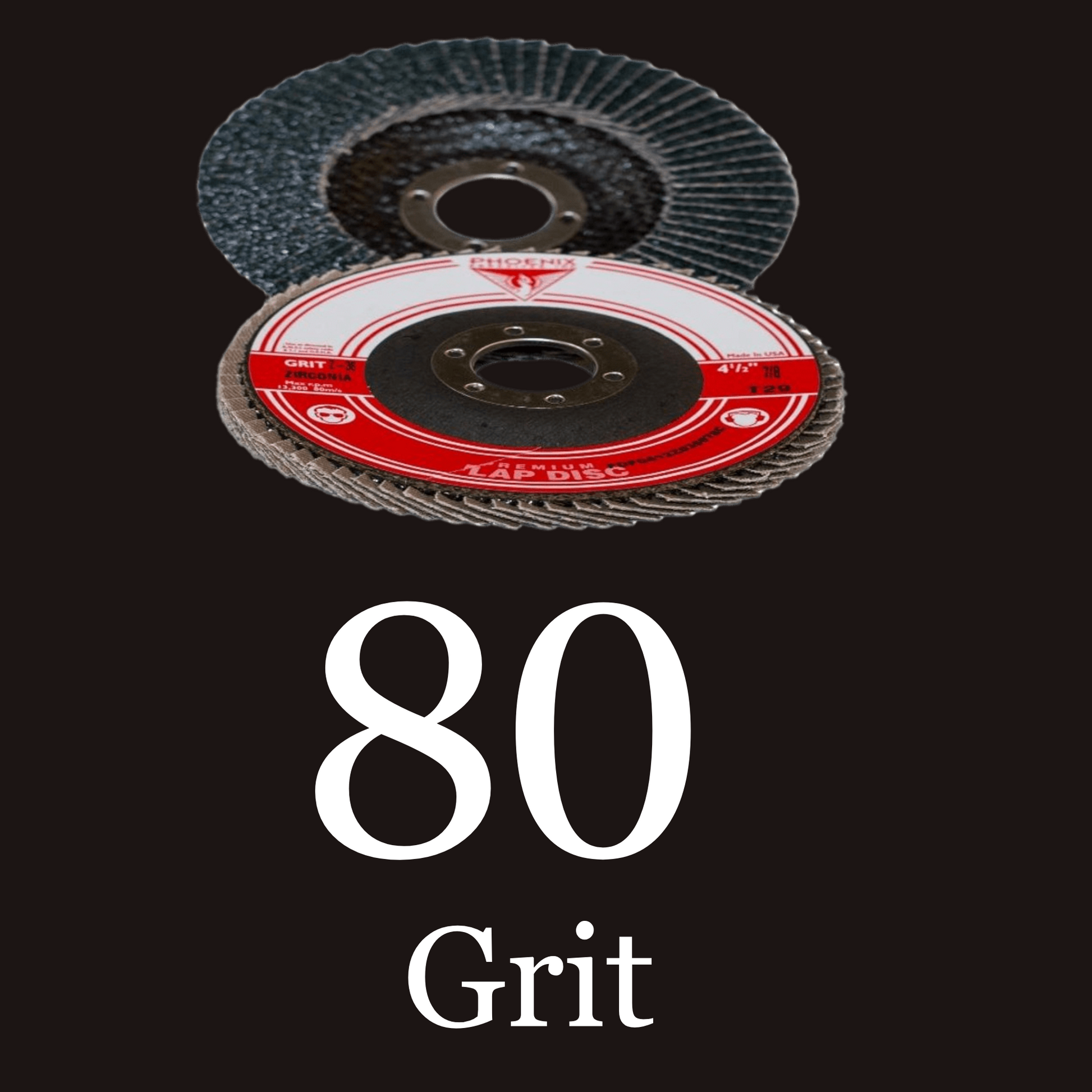  4-1/2” x 7/8” - Zirconia Grinder Flap Discs 80 Grit