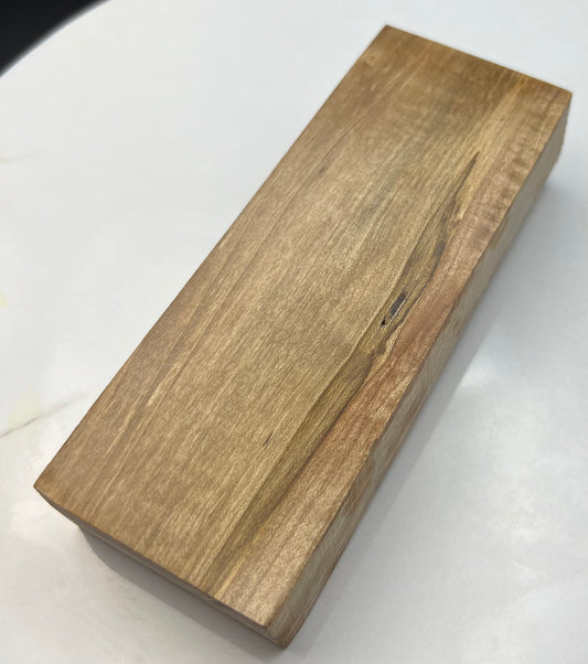 Stabilized Curly Maple Knife Block Natural