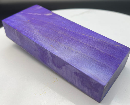  Stabilized Curly Maple Knife Block Purple