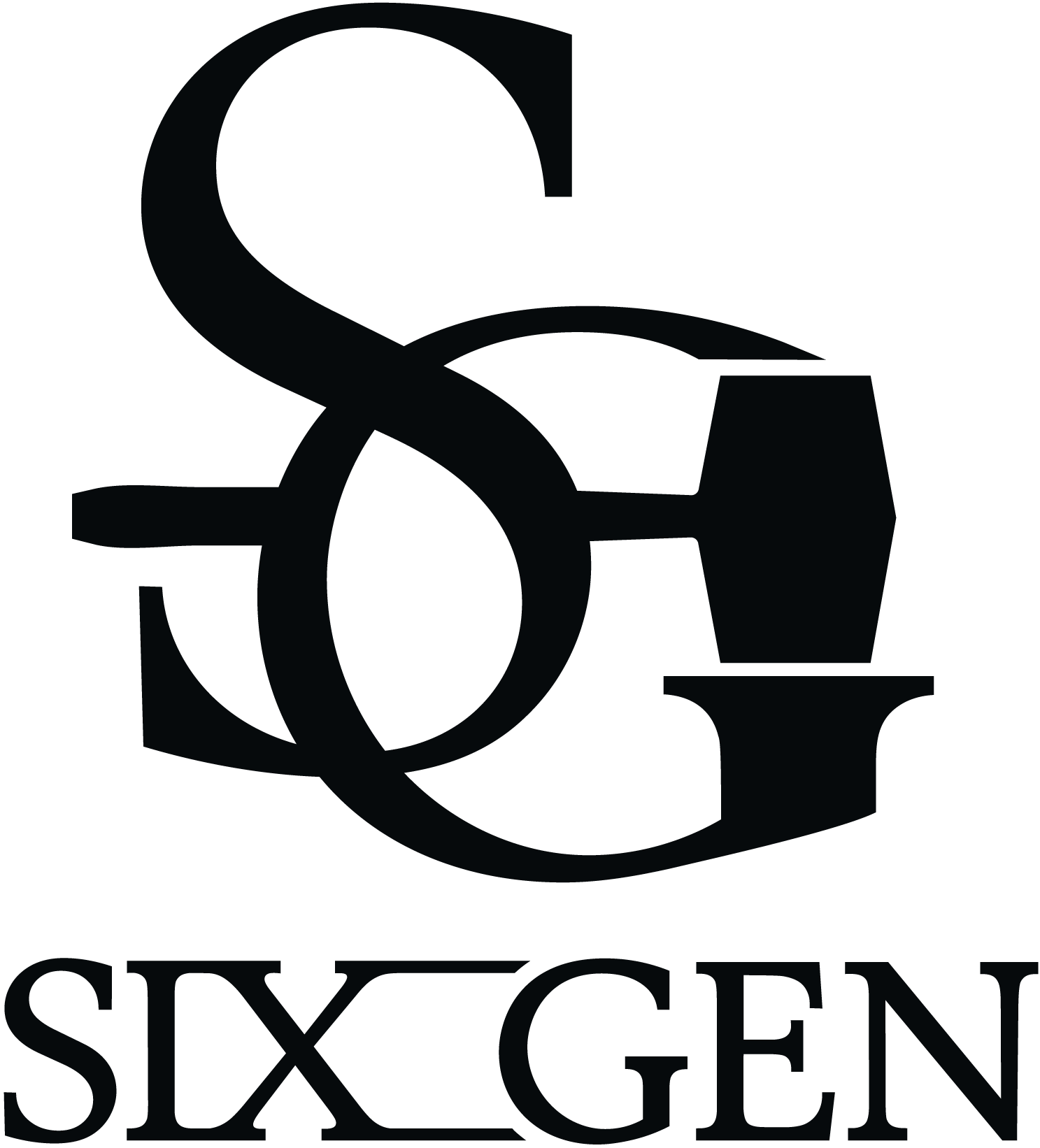 Black Six-Gen Forge, LLC Logo with white background