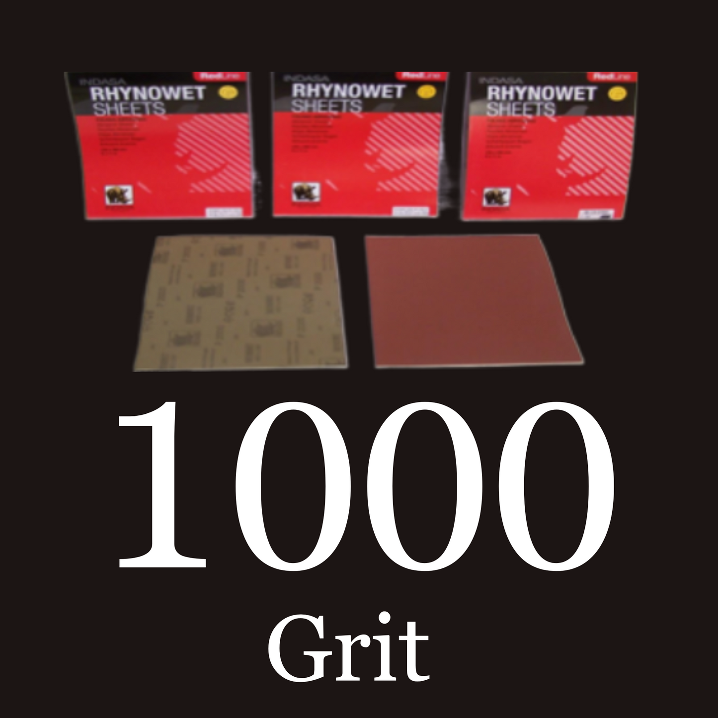 Indasa Redline Rhynowet Sheets Wet/ Dry Sandpaper 50 Pack 1000 Grit