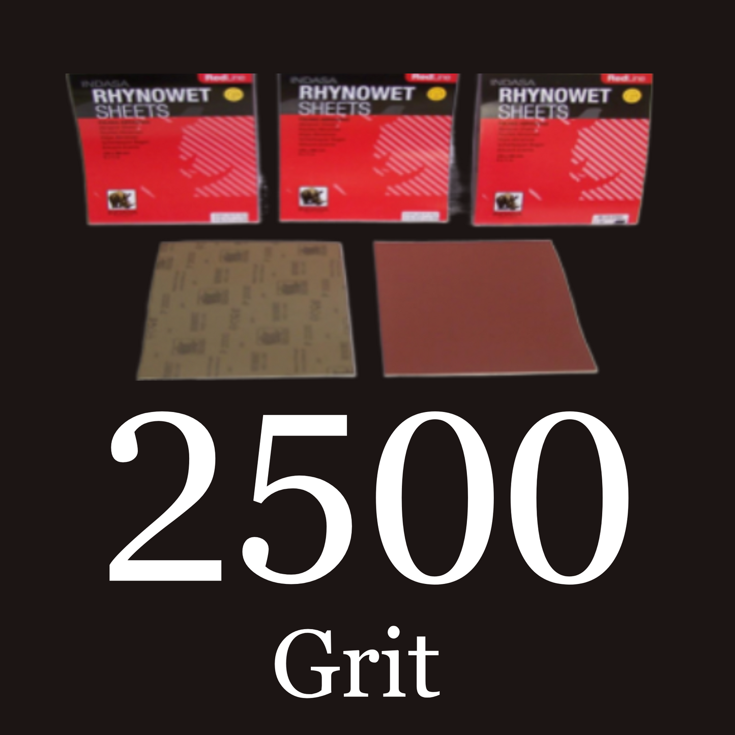 Indasa Redline Rhynowet Sheets Wet/ Dry Sandpaper 50 Pack 2500 Grit