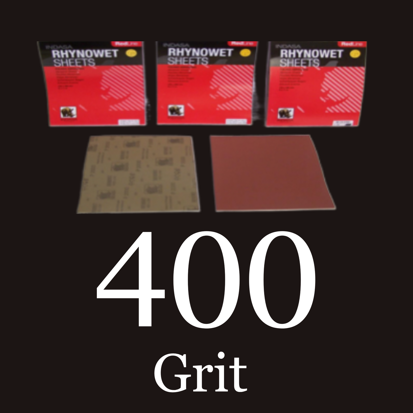 Indasa Redline Rhynowet Sheets Wet/ Dry Sandpaper 50 Pack 400 Grit