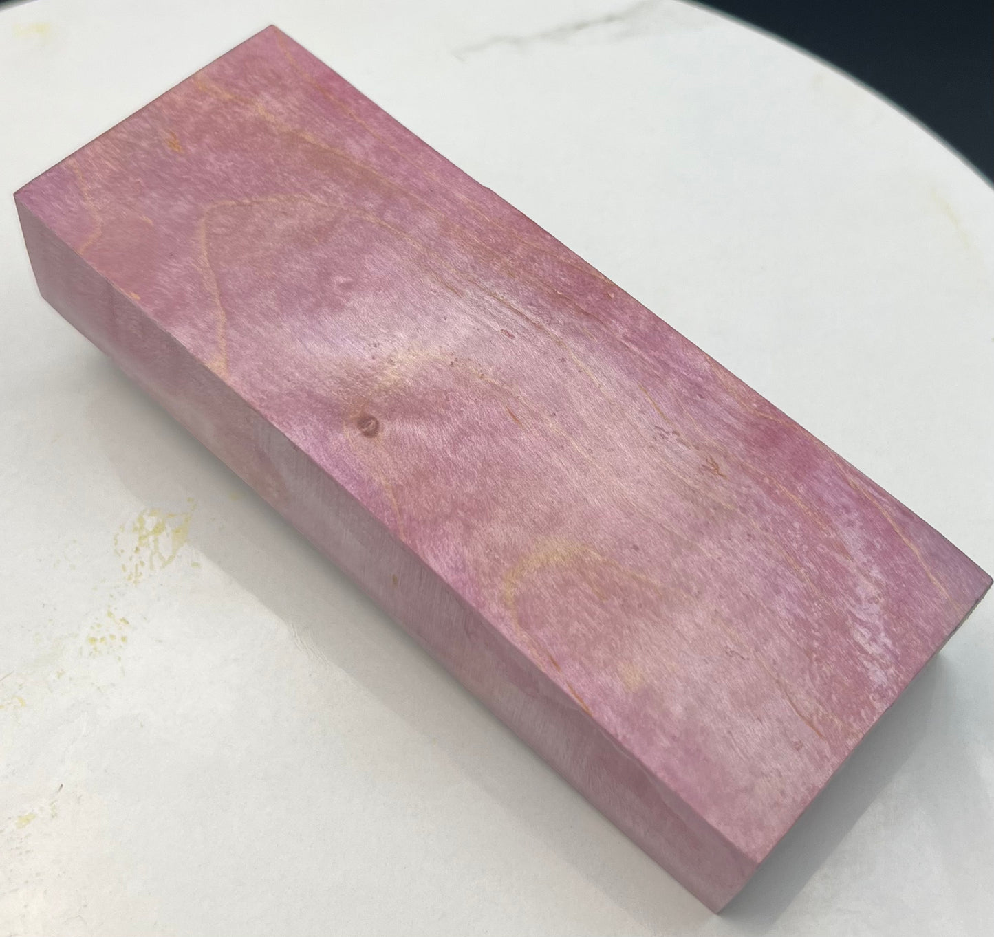 Stabilized Curly Maple Knife Block Light Pink/ Purple