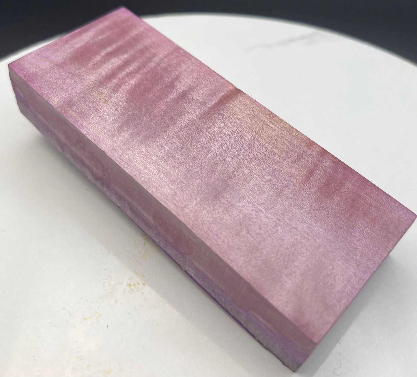  Stabilized Curly Maple Knife Block Light Purple