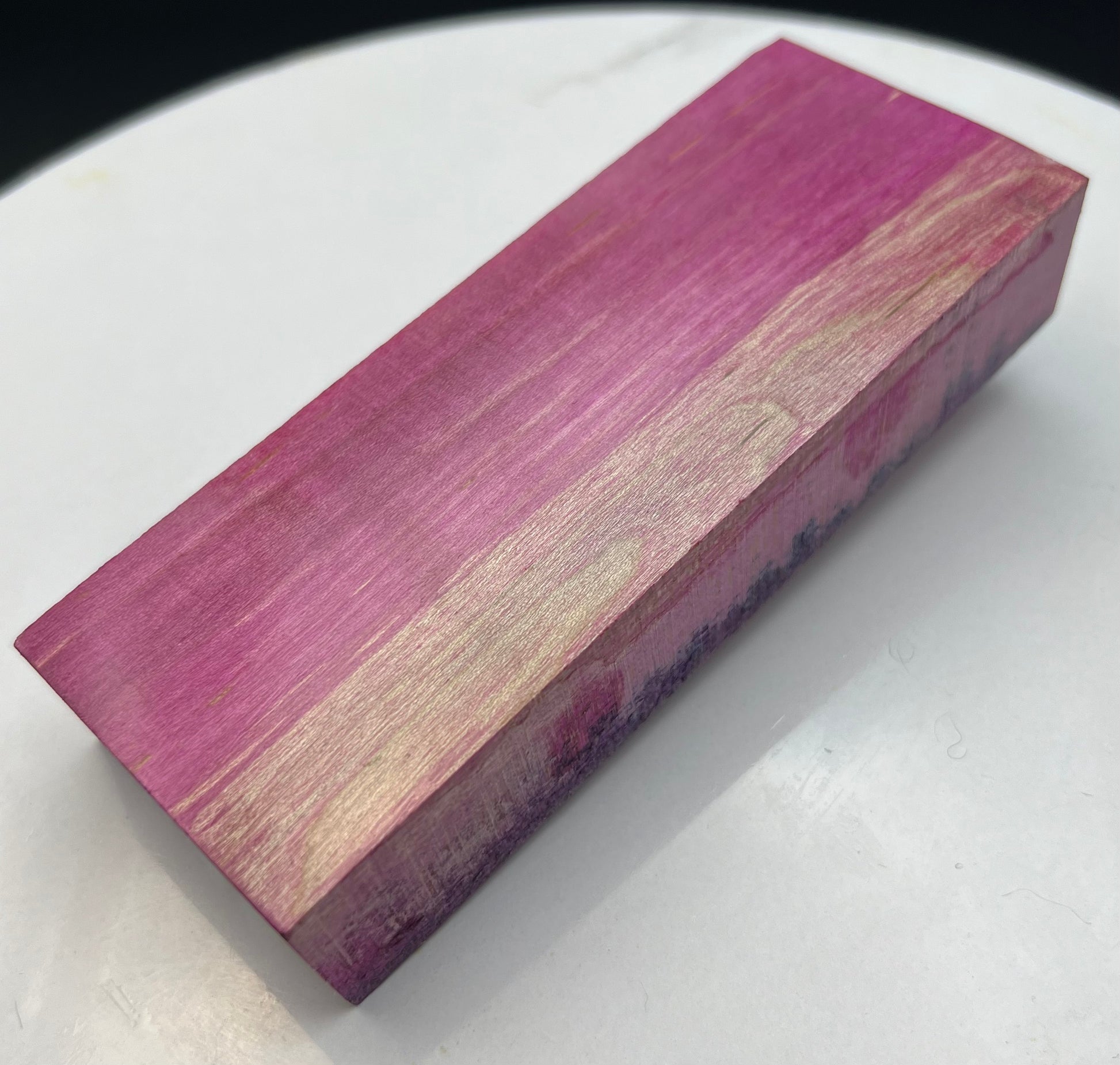  Stabilized Curly Maple Knife Block Light Purple