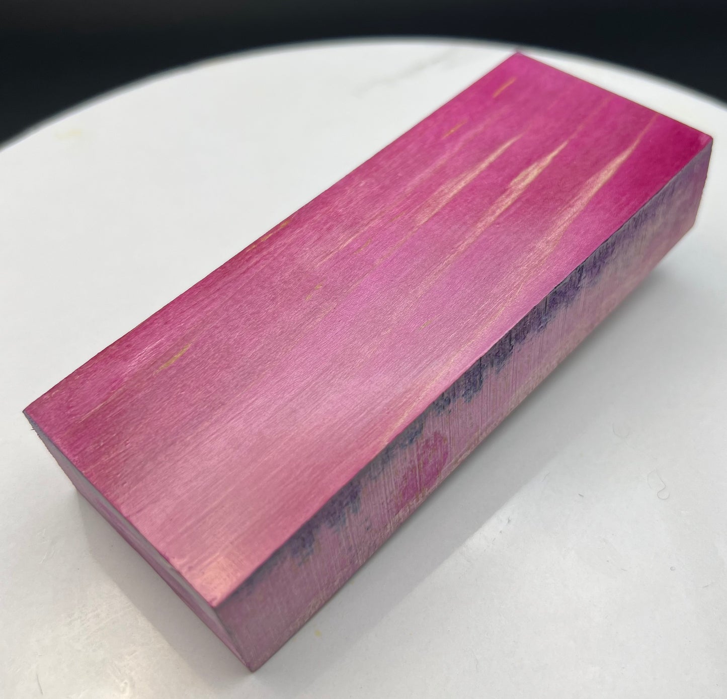  Stabilized Curly Maple Knife Block Light Purple