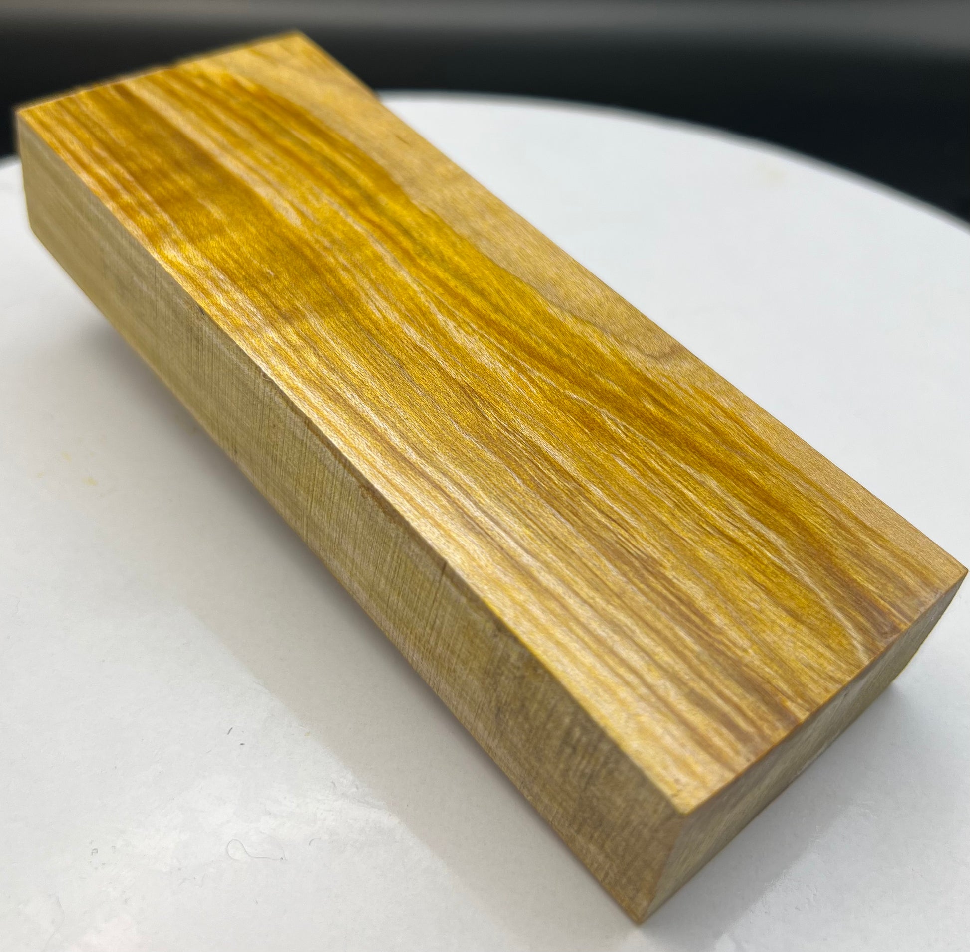 Stabilized Curly Maple Knife Block Gold