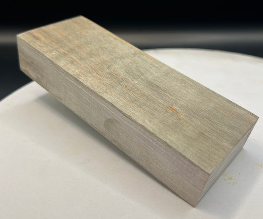 Stabilized Curly Maple Knife Block Grey