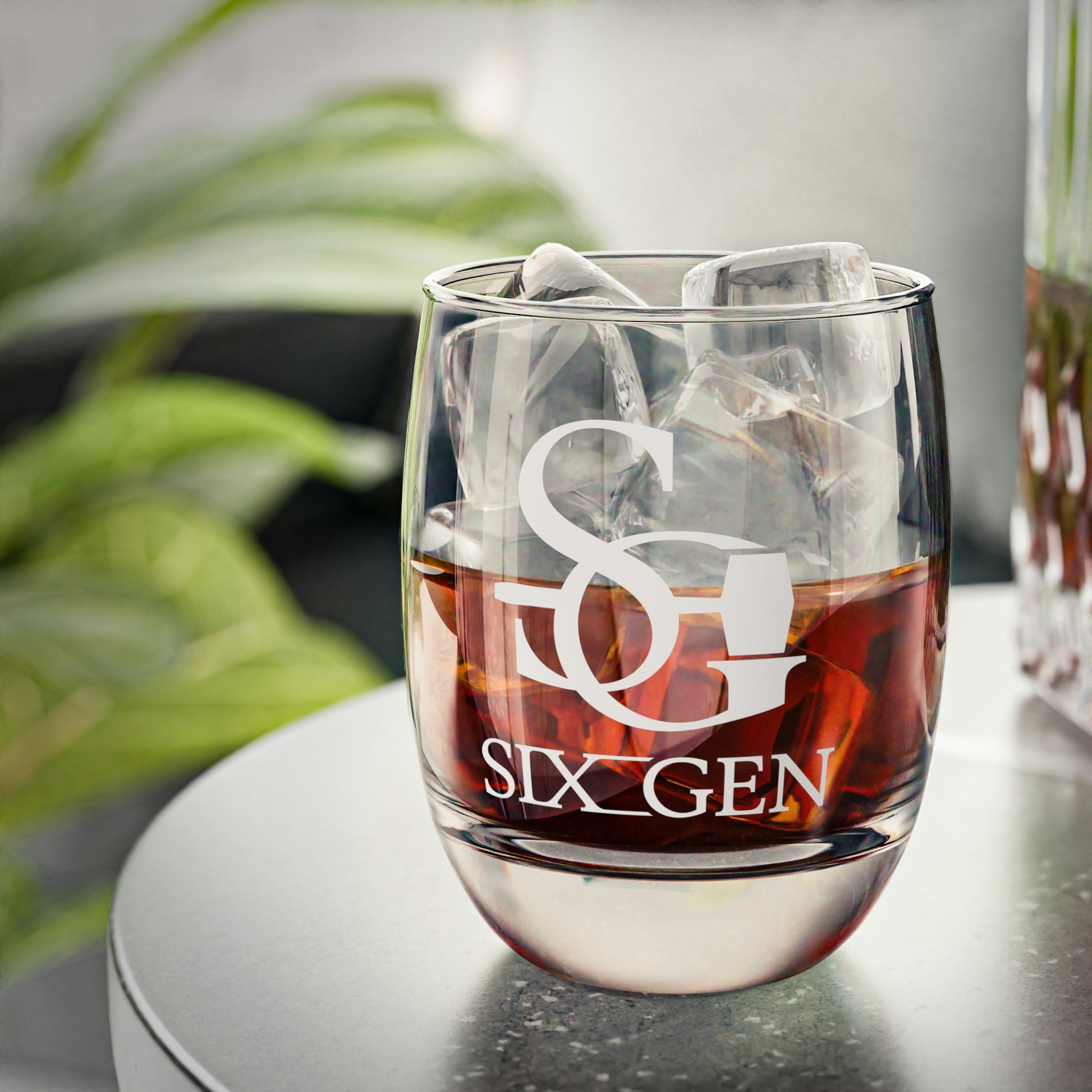 Whiskey Glass with Six-Gen Logo