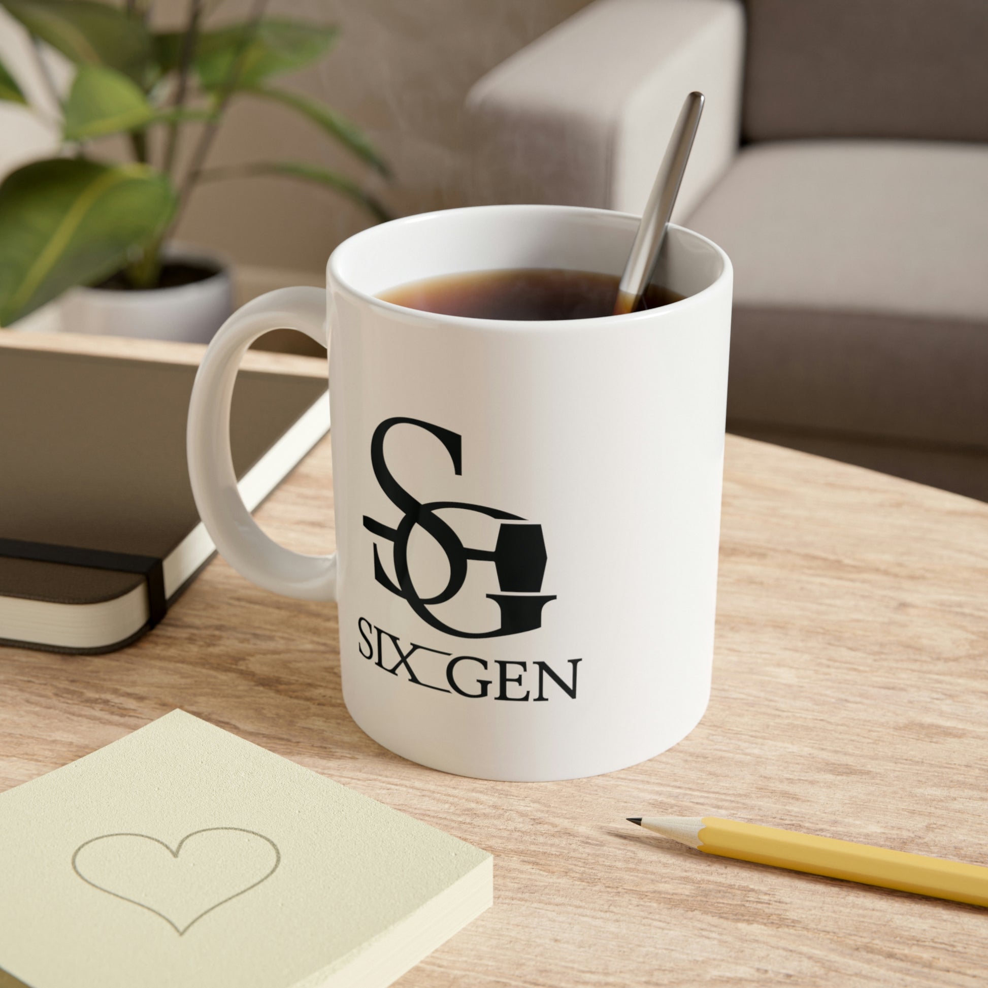 Coffee Cup with Six-Gen Logo
