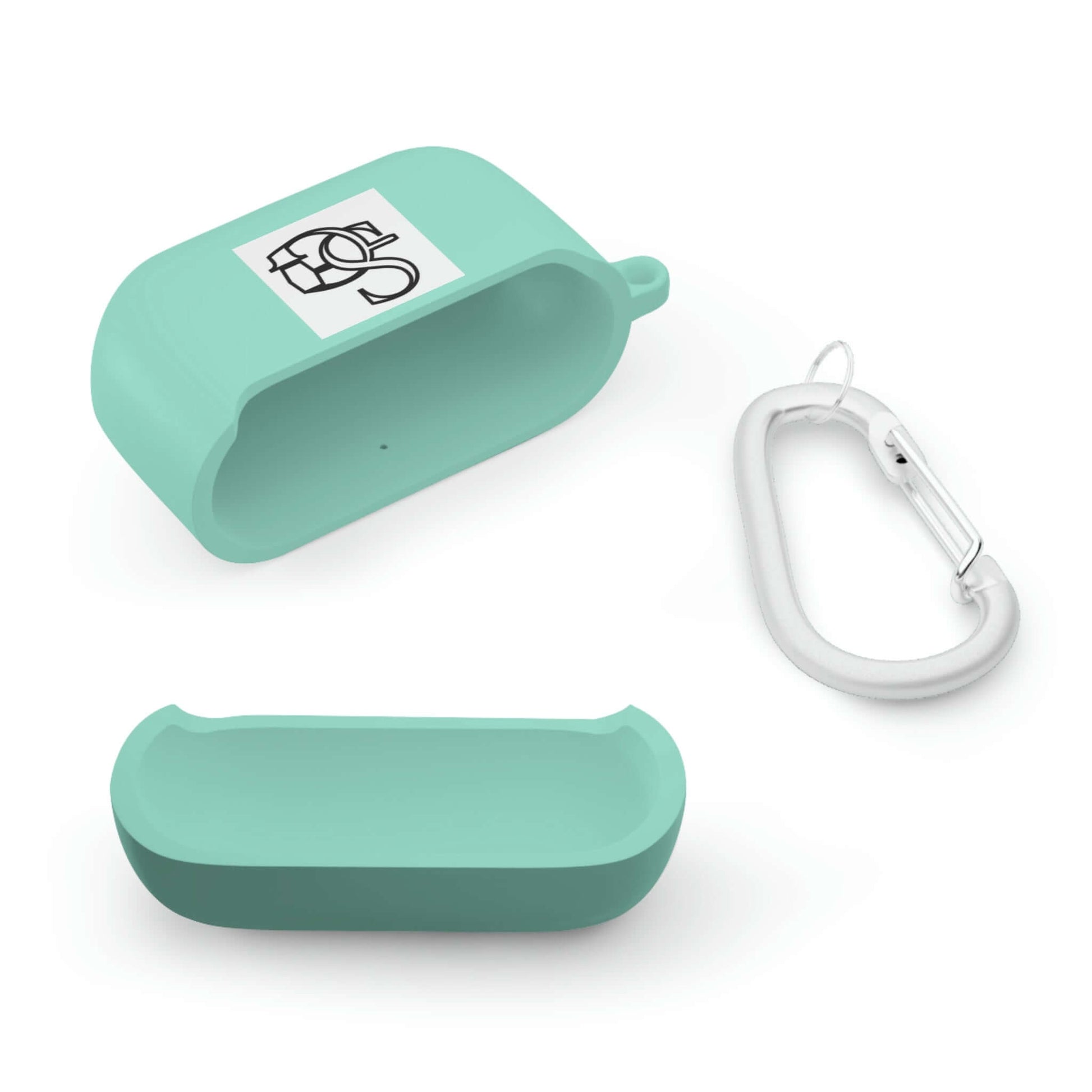 Air Pod Case with teal cover with Six-Gen Forge Logo