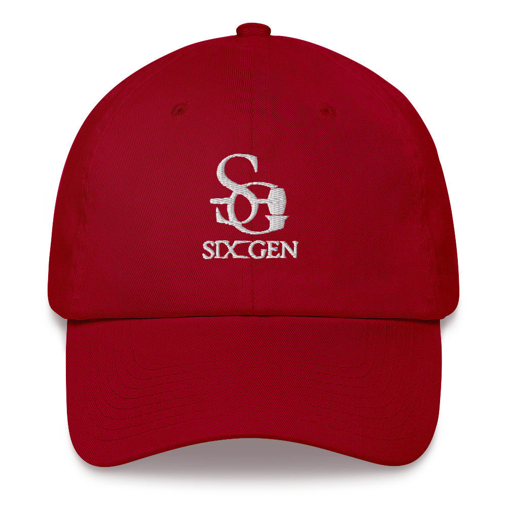 Red hat with six gen white logo