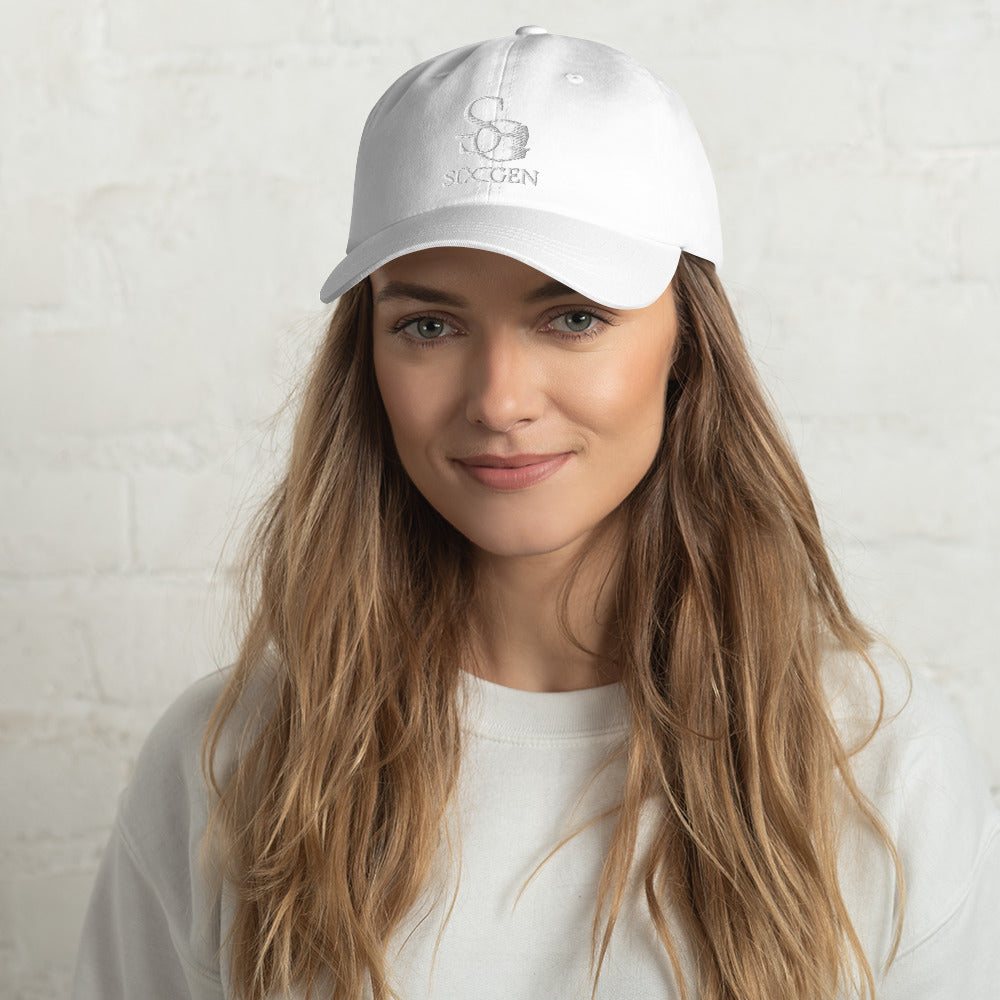 White hat with six gen white logo