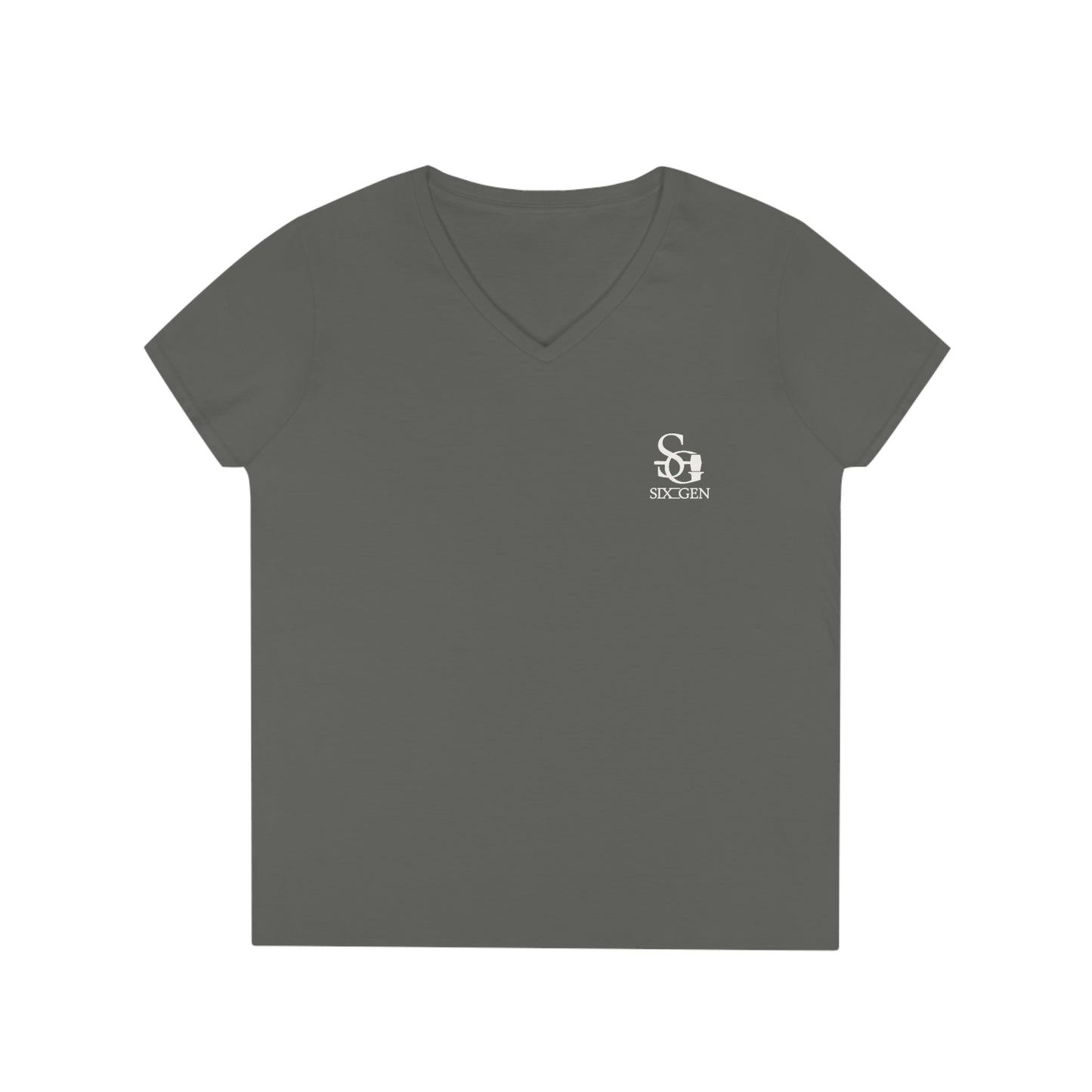 Six-Gen logo Ladies V Neck T Shirt