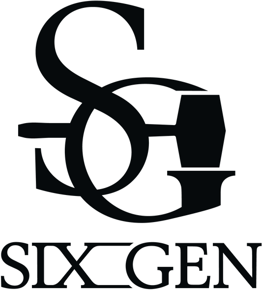 Black Six-Gen Forge, LLC Logo with white background