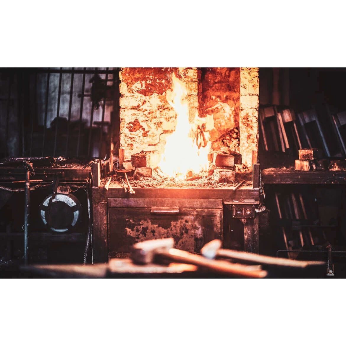 Blacksmith 101 Class Forge and Fire in background